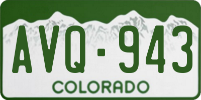 CO license plate AVQ943