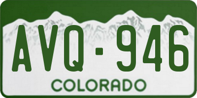 CO license plate AVQ946