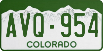 CO license plate AVQ954