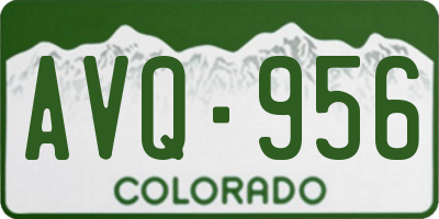 CO license plate AVQ956