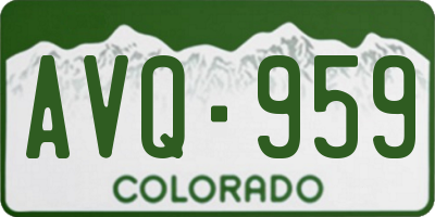 CO license plate AVQ959