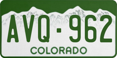 CO license plate AVQ962