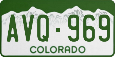 CO license plate AVQ969