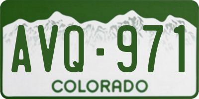 CO license plate AVQ971