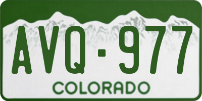 CO license plate AVQ977