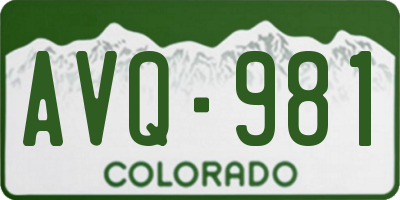 CO license plate AVQ981