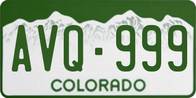 CO license plate AVQ999