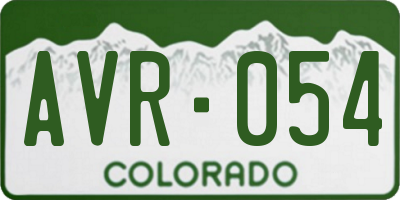 CO license plate AVR054