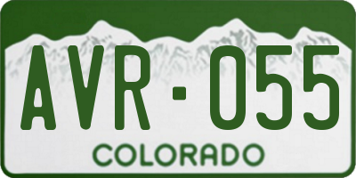 CO license plate AVR055