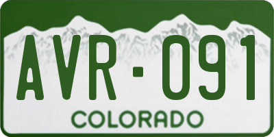 CO license plate AVR091