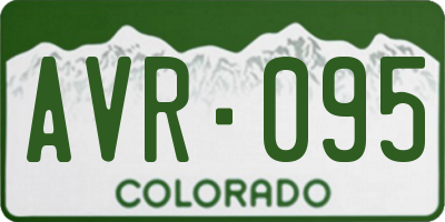 CO license plate AVR095