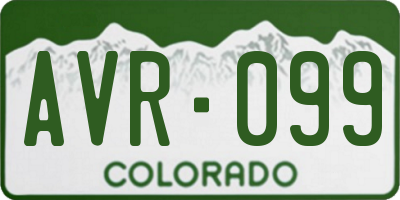 CO license plate AVR099