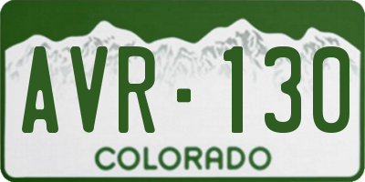 CO license plate AVR130