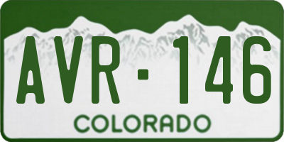 CO license plate AVR146