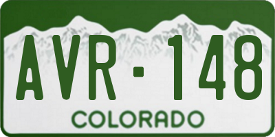 CO license plate AVR148