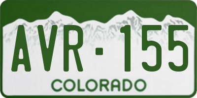 CO license plate AVR155