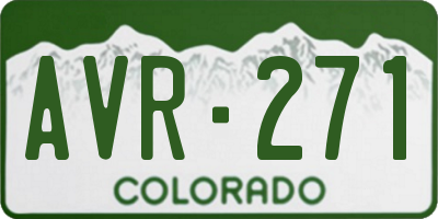 CO license plate AVR271