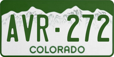 CO license plate AVR272