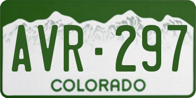 CO license plate AVR297