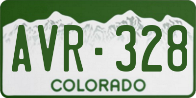 CO license plate AVR328