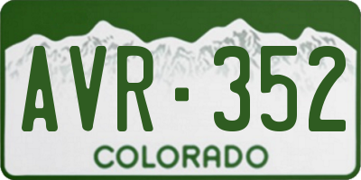 CO license plate AVR352