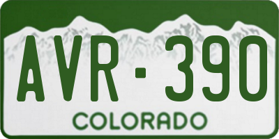 CO license plate AVR390