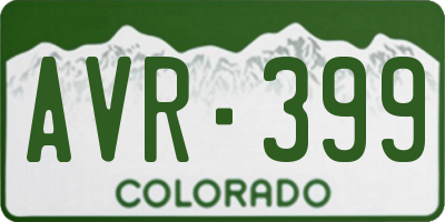 CO license plate AVR399