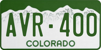 CO license plate AVR400