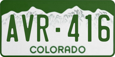 CO license plate AVR416