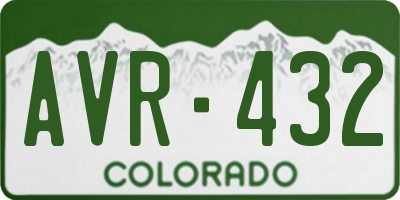 CO license plate AVR432
