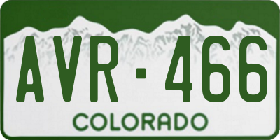 CO license plate AVR466