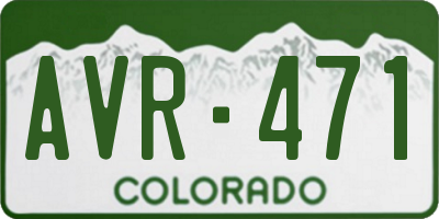 CO license plate AVR471