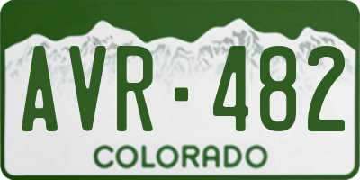 CO license plate AVR482