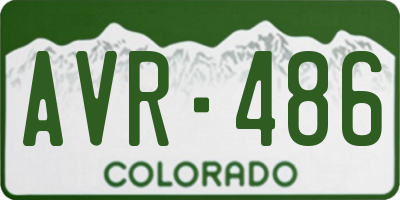 CO license plate AVR486