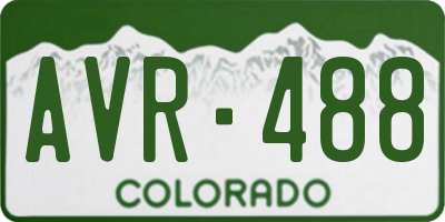CO license plate AVR488