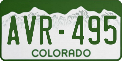 CO license plate AVR495