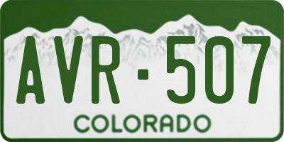 CO license plate AVR507