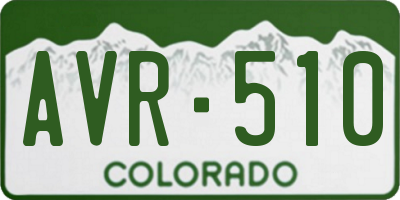 CO license plate AVR510