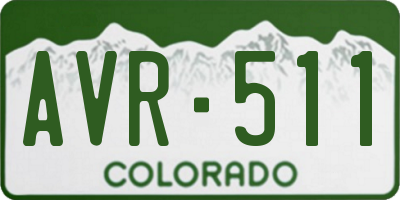 CO license plate AVR511