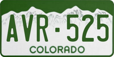 CO license plate AVR525