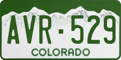 CO license plate AVR529
