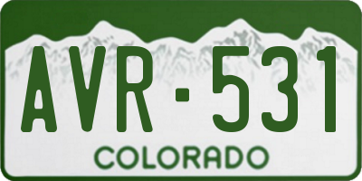 CO license plate AVR531