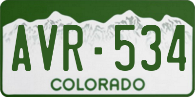 CO license plate AVR534