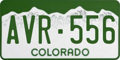 CO license plate AVR556