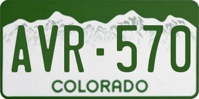 CO license plate AVR570