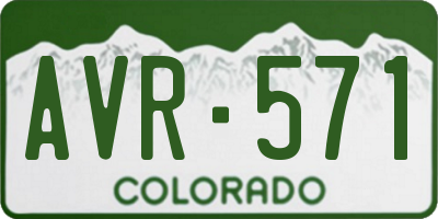 CO license plate AVR571