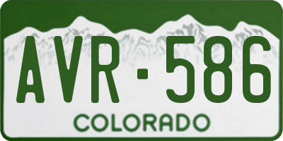 CO license plate AVR586
