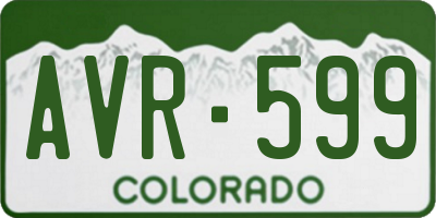 CO license plate AVR599