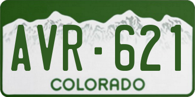 CO license plate AVR621
