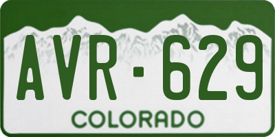 CO license plate AVR629